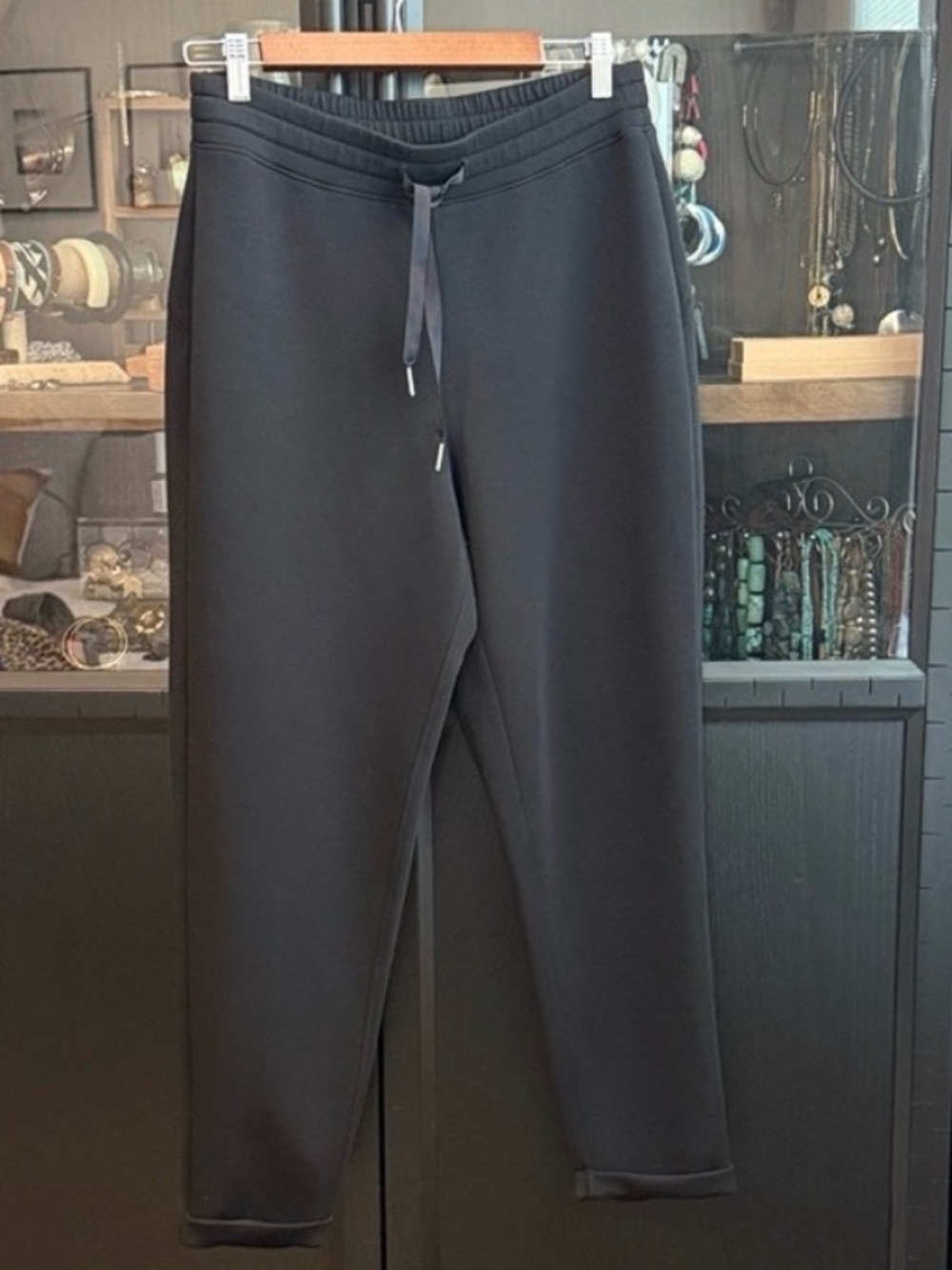 Spanx AirEssentials black cuffed joggers, Large
